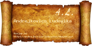 Andrejkovics Ludovika névjegykártya